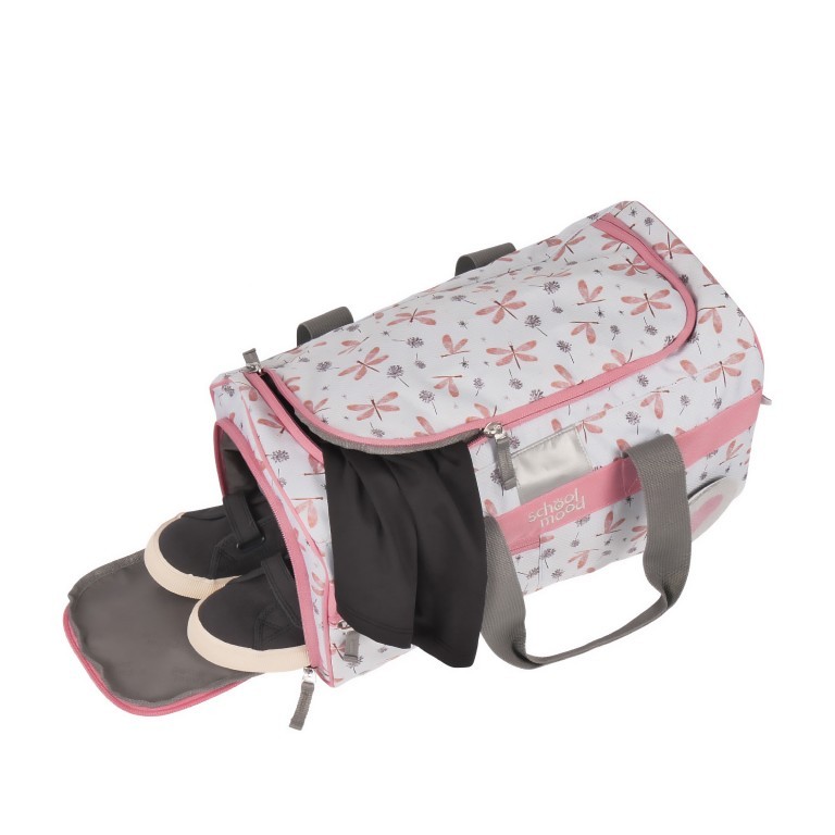 Sporttasche Nordic Collection Dragonfly, Farbe: rosa/pink, Marke: School Mood, EAN: 4260673272470, Abmessungen in cm: 39x20x22, Bild 4 von 4