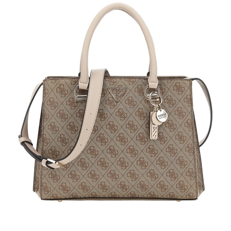 Handtasche Noelle Latte Logo, Farbe: beige, Marke: Guess, EAN: 0190231710578, Abmessungen in cm: 29x23x11, Bild 1 von 6