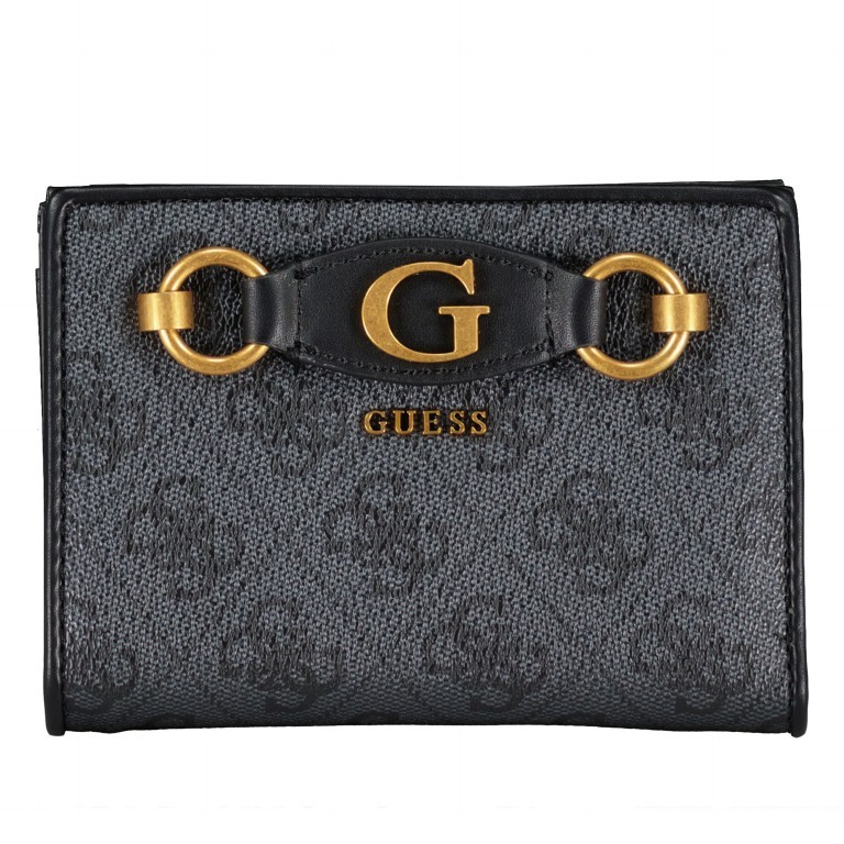 Geldbörse Izzy Coal Logo, Farbe: schwarz, Marke: Guess, EAN: 0190231701231, Abmessungen in cm: 14x10.5x3, Bild 1 von 3