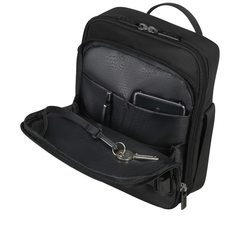 Umhängetasche Sackmod Crossover M Black, Farbe: schwarz, Marke: Samsonite, EAN: 5400520202840, Abmessungen in cm: 19x24x5.5, Bild 8 von 8