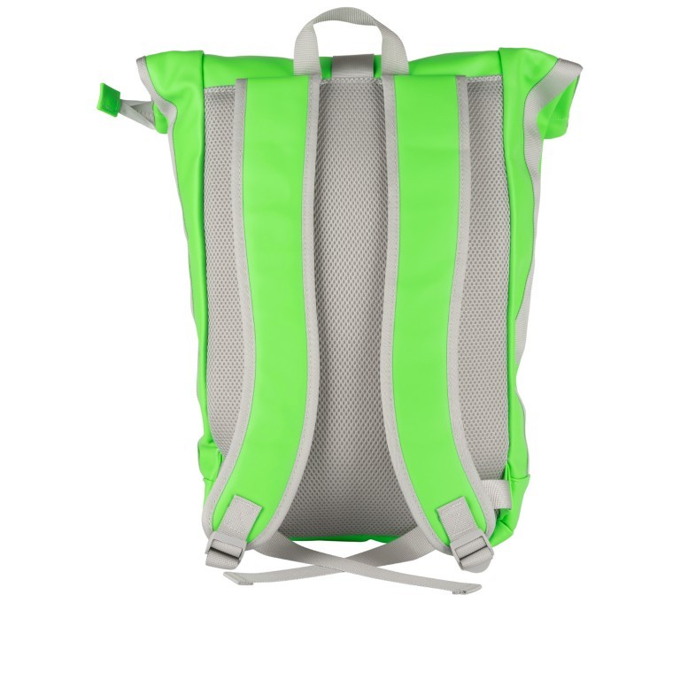 Freizeitrucksack Mart mit Rolltop Green Neon, Farbe: grün/oliv, Marke: Blackbeat, EAN: 8720791043902, Abmessungen in cm: 28x44x13, Bild 3 von 5