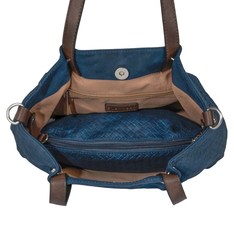 Shopper Bag in Bag Blue, Farbe: blau/petrol, Marke: Flanigan, EAN: 4049391384593, Abmessungen in cm: 29x26x8.5, Bild 9 von 10