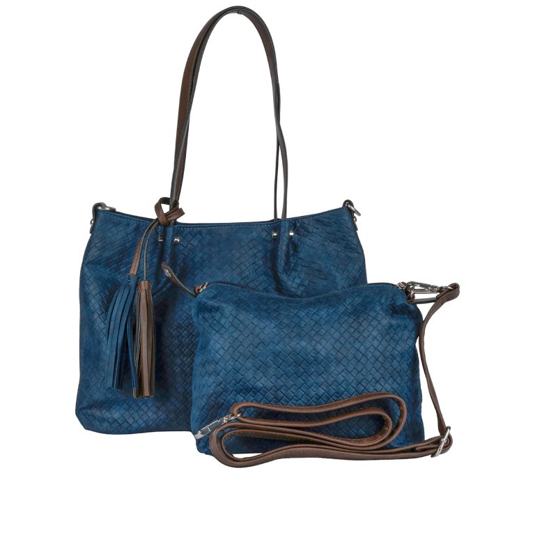 Shopper Bag in Bag Blue, Farbe: blau/petrol, Marke: Flanigan, EAN: 4049391384593, Abmessungen in cm: 29x26x8.5, Bild 1 von 10