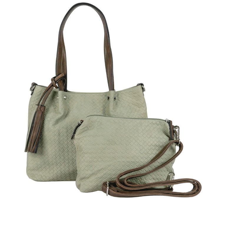 Shopper Bag in Bag Khaki, Farbe: taupe/khaki, Marke: Flanigan, EAN: 4049391384616, Abmessungen in cm: 29x26x8.5, Bild 1 von 10