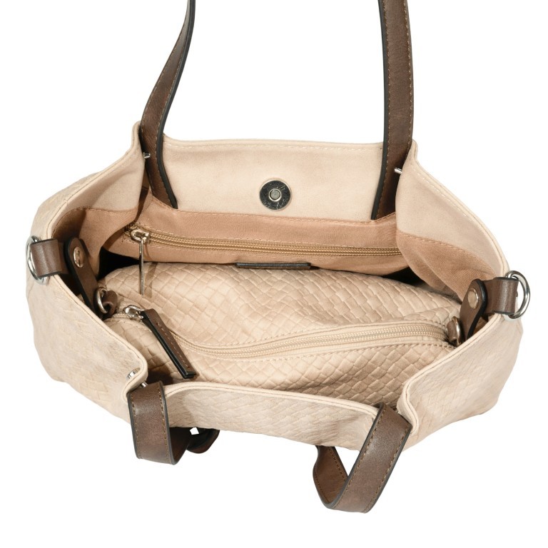 Shopper Bag in Bag Light Taupe, Farbe: taupe/khaki, Marke: Flanigan, EAN: 4049391384609, Abmessungen in cm: 29x26x8.5, Bild 9 von 10