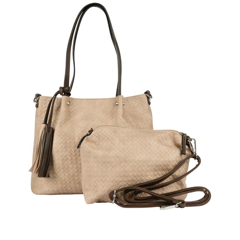 Shopper Bag in Bag Light Taupe, Farbe: taupe/khaki, Marke: Flanigan, EAN: 4049391384609, Abmessungen in cm: 29x26x8.5, Bild 1 von 10
