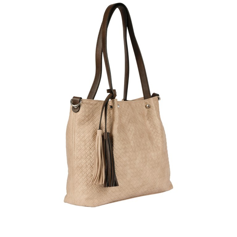 Shopper Bag in Bag Light Taupe, Farbe: taupe/khaki, Marke: Flanigan, EAN: 4049391384609, Abmessungen in cm: 29x26x8.5, Bild 2 von 10