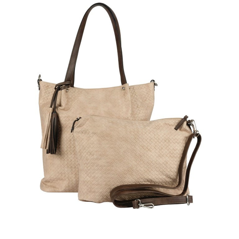 Bag Shopper Bag in Bag Light Taupe, Farbe: taupe/khaki, Marke: Flanigan, EAN: 4049391384647, Abmessungen in cm: 33x34.5x10, Bild 1 von 10