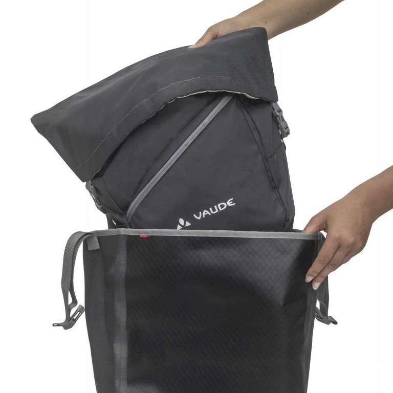 Fahrradtasche / Umhängetasche SortYour Business für Aqua Back Hinterradtaschen Black, Farbe: schwarz, Marke: Vaude, EAN: 4062218267718, Abmessungen in cm: 31x54x15, Bild 6 von 6