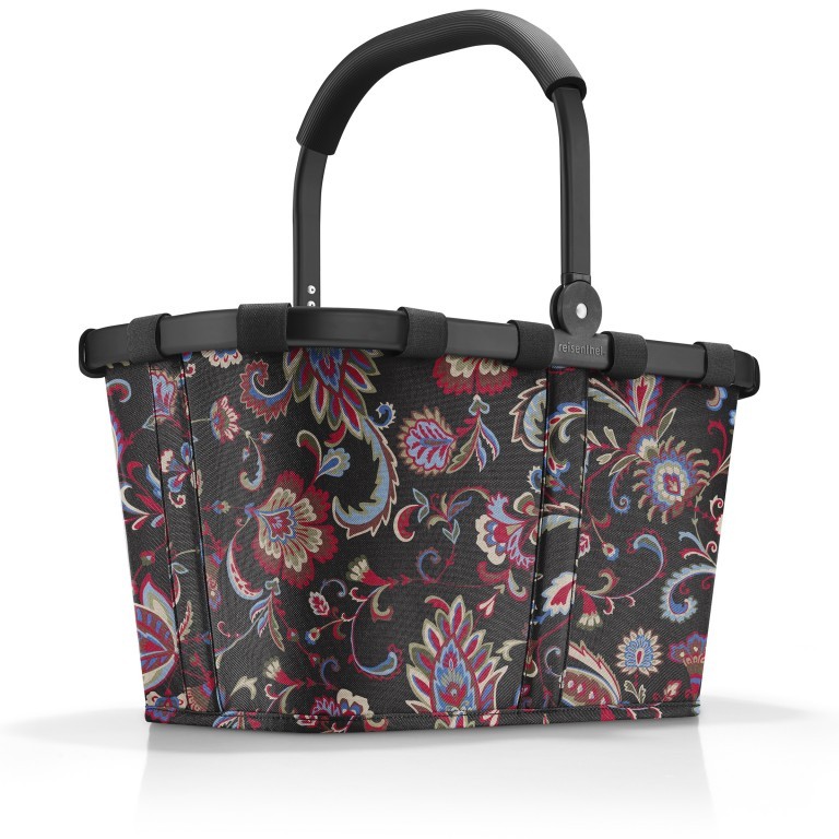 Einkaufskorb Carrybag Paisley Black Frame, Farbe: anthrazit, Marke: Reisenthel, EAN: 4012013731297, Abmessungen in cm: 48x29x28, Bild 1 von 5