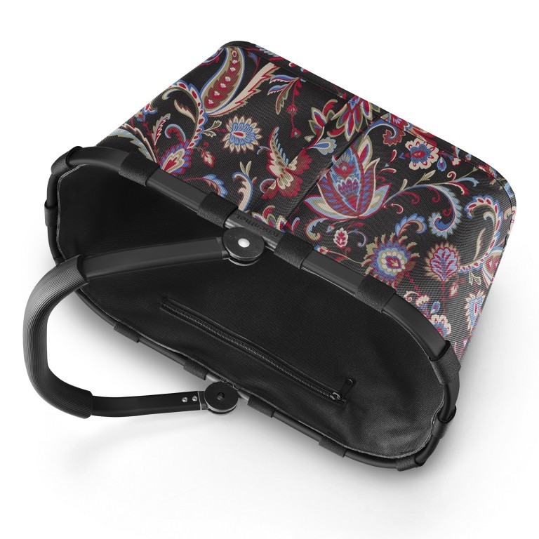 Einkaufskorb Carrybag Paisley Black Frame, Farbe: anthrazit, Marke: Reisenthel, EAN: 4012013731297, Abmessungen in cm: 48x29x28, Bild 3 von 5