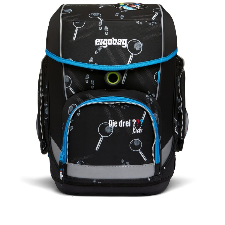 Schulranzen Cubo Set 7-teilig Bärdektiv, Farbe: schwarz, Marke: Ergobag, EAN: 4057081151974, Abmessungen in cm: 28x40x25, Bild 2 von 6