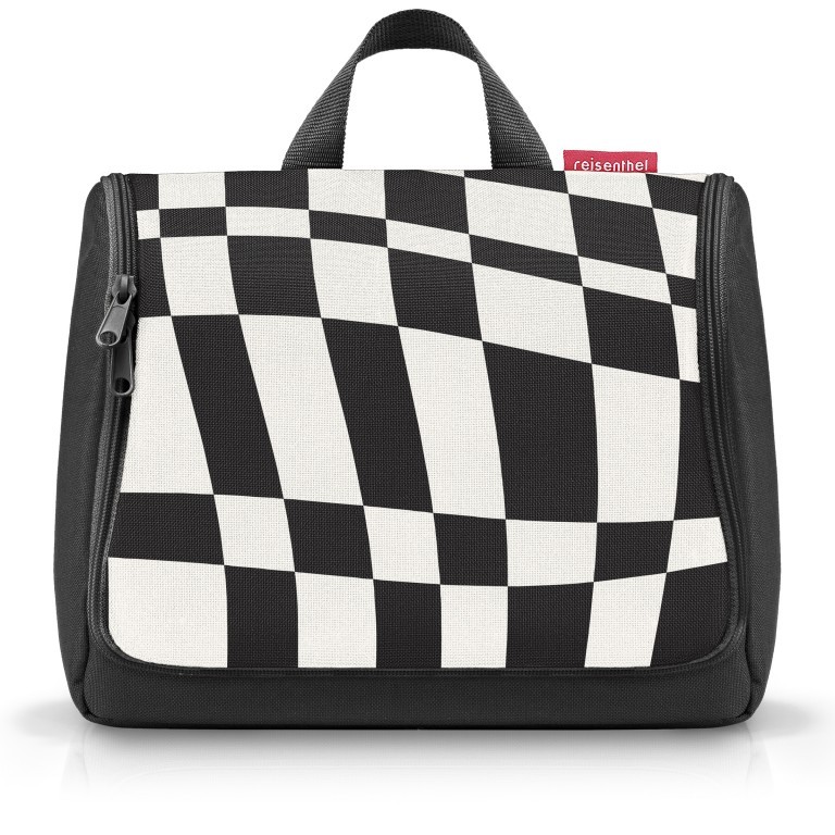 Kulturbeutel Op-Art Toiletbag XL zum Aufhängen Black, Farbe: schwarz, Marke: Reisenthel, EAN: 4012013731419, Abmessungen in cm: 28x30x10, Bild 2 von 3