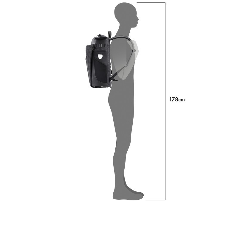 Fahrradtasche / Rucksack Vario High Visibility Volumen 26 Liter Black Reflective, Farbe: schwarz, Marke: Ortlieb, EAN: 4013051055673, Abmessungen in cm: 31x47x22, Bild 4 von 14