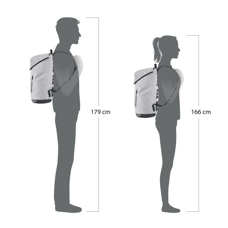Rucksack Soulo Volumen 25 Liter Cement, Farbe: grau, Marke: Ortlieb, EAN: 4013051055727, Abmessungen in cm: 31x47x18, Bild 7 von 10