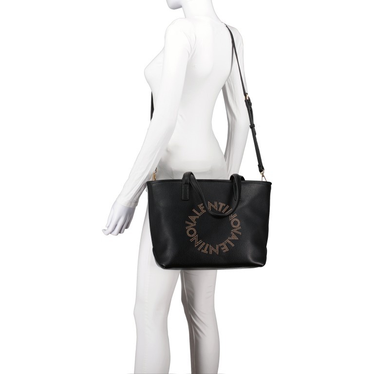Shopper Pie Relove Recycle Nero, Farbe: schwarz, Marke: Valentino Bags, EAN: 8054942030566, Abmessungen in cm: 34x25.5x15, Bild 6 von 7