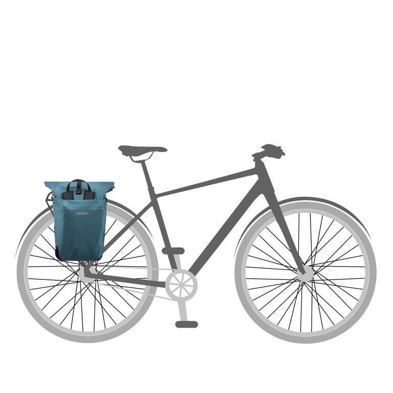 Fahrradtasche Vario PS Rucksack mit Hinterrad-Aufhängesystem Volumen 20 Liter Petrol, Farbe: blau/petrol, Marke: Ortlieb, EAN: 4013051056212, Abmessungen in cm: 31x45x18, Bild 6 von 8
