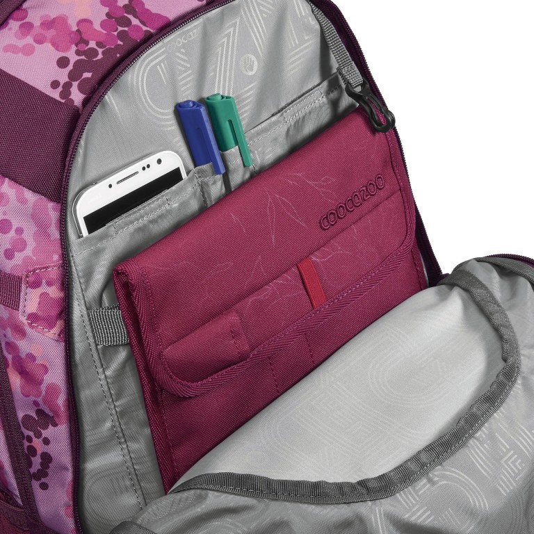 Rucksack Mate Cherry Blossom, Farbe: rot/weinrot, Marke: Coocazoo, EAN: 4047443495631, Abmessungen in cm: 30x44x23, Bild 3 von 9