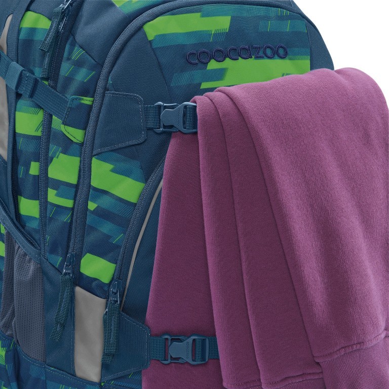 Rucksack Mate Lime Stripe, Farbe: grün/oliv, Marke: Coocazoo, EAN: 4047443495778, Abmessungen in cm: 30x44x23, Bild 8 von 9