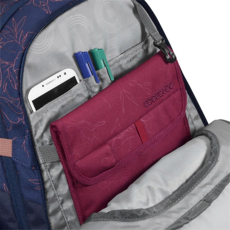 Rucksack Porter erweiterbar Sweet Rose, Farbe: blau/petrol, Marke: Coocazoo, EAN: 4047443495853, Abmessungen in cm: 30x44x23, Bild 3 von 11