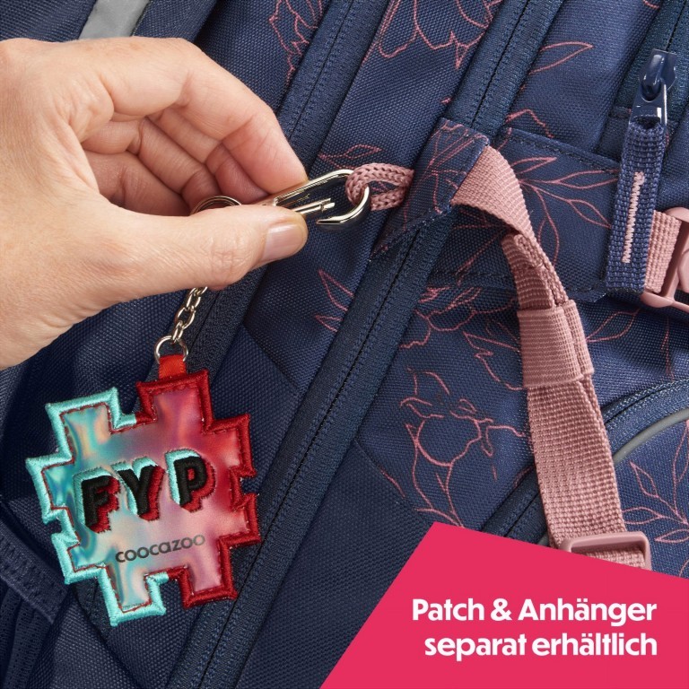 Rucksack Porter erweiterbar Sweet Rose, Farbe: blau/petrol, Marke: Coocazoo, EAN: 4047443495853, Abmessungen in cm: 30x44x23, Bild 8 von 11