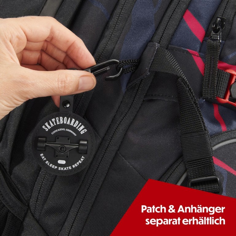 Rucksack Porter erweiterbar Lava Lines, Farbe: anthrazit, Marke: Coocazoo, EAN: 4047443495891, Abmessungen in cm: 30x44x23, Bild 8 von 11