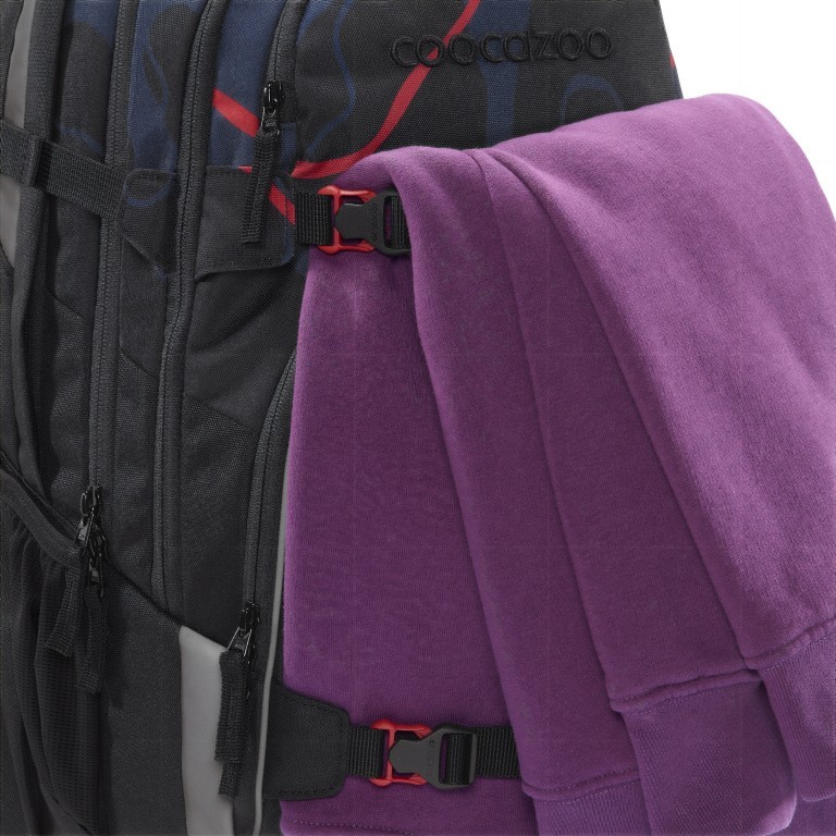 Rucksack Porter erweiterbar Lava Lines, Farbe: anthrazit, Marke: Coocazoo, EAN: 4047443495891, Abmessungen in cm: 30x44x23, Bild 10 von 11