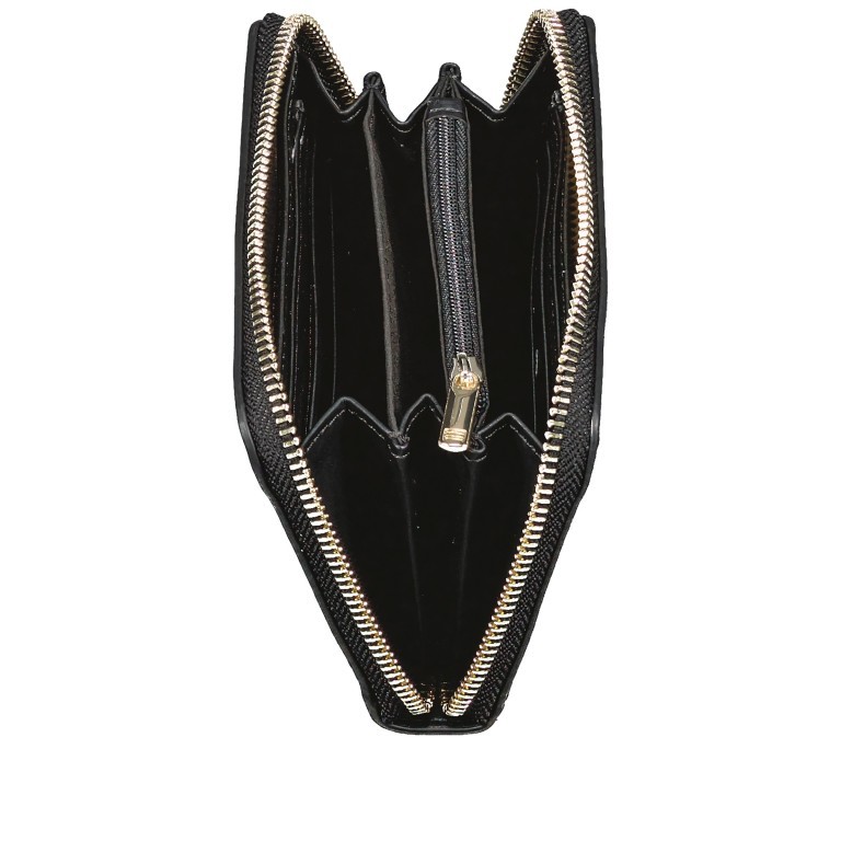 Geldbörse Iconic Medium Wallet with Zip Around Black, Farbe: schwarz, Marke: Tommy Hilfiger, EAN: 8720644244906, Abmessungen in cm: 13x10x2.5, Bild 3 von 3