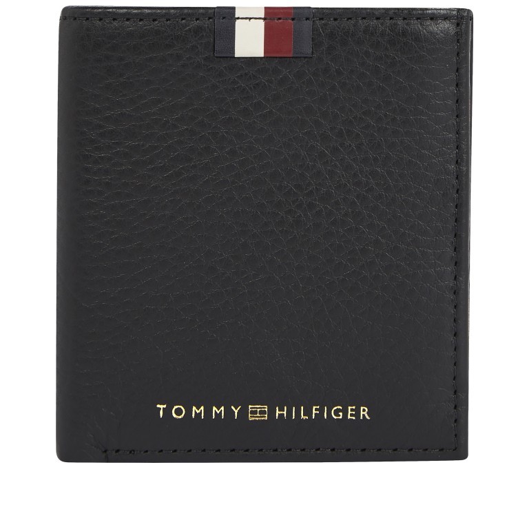 Geldbörse Premium Leather Trifold Black, Farbe: schwarz, Marke: Tommy Hilfiger, EAN: 8720644250358, Abmessungen in cm: 7.5x10.5x1.5, Bild 1 von 1