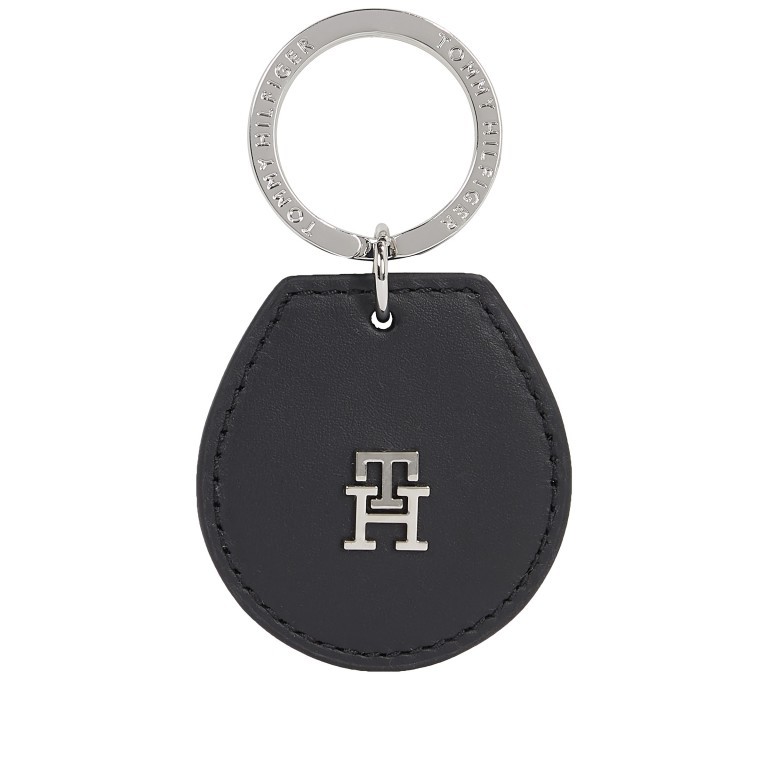 Schlüsselanhänger Modern Leather Key Ring Black, Farbe: schwarz, Marke: Tommy Hilfiger, EAN: 8720644246009, Abmessungen in cm: 4.7x8.3x0.8, Bild 1 von 1