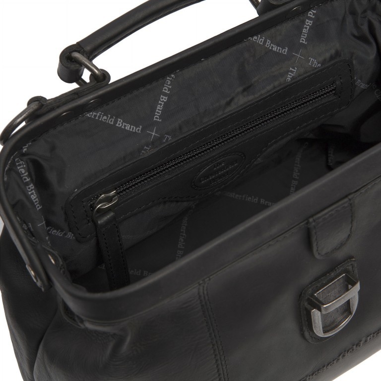 Handtasche Rachael mit Bügelverschluss Black, Farbe: schwarz, Marke: The Chesterfield Brand, EAN: 8719241017808, Abmessungen in cm: 24x17x13, Bild 5 von 7