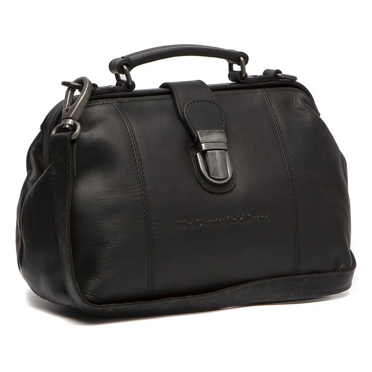 Doktortasche Rachael mit Bügelverschluss Black, Farbe: schwarz, Marke: The Chesterfield Brand, EAN: 8719241017808, Abmessungen in cm: 24x17x13, Bild 1 von 7