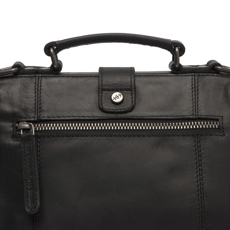Handtasche Rachael mit Bügelverschluss Black, Farbe: schwarz, Marke: The Chesterfield Brand, EAN: 8719241017808, Abmessungen in cm: 24x17x13, Bild 6 von 7