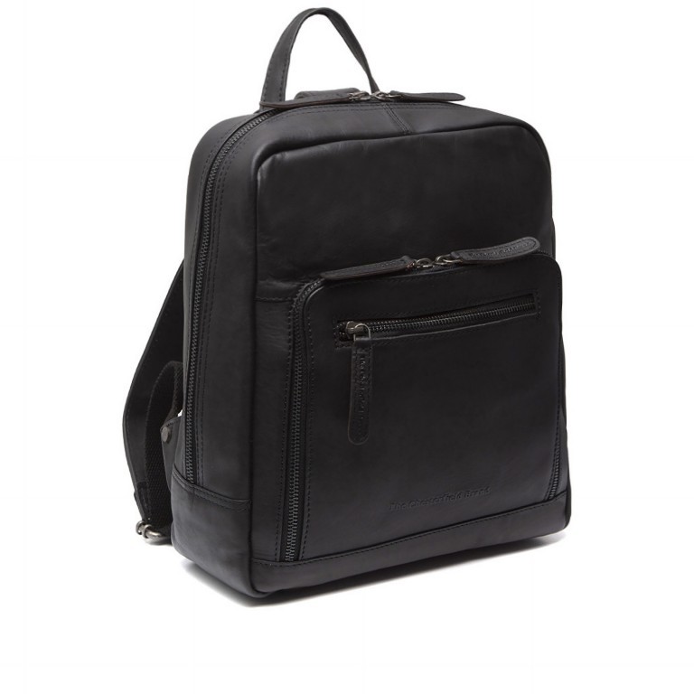 Rucksack Mykonos mit Laptopfach 13 Zoll Black, Farbe: schwarz, Marke: The Chesterfield Brand, EAN: 8719241091877, Abmessungen in cm: 27x30x11, Bild 1 von 5