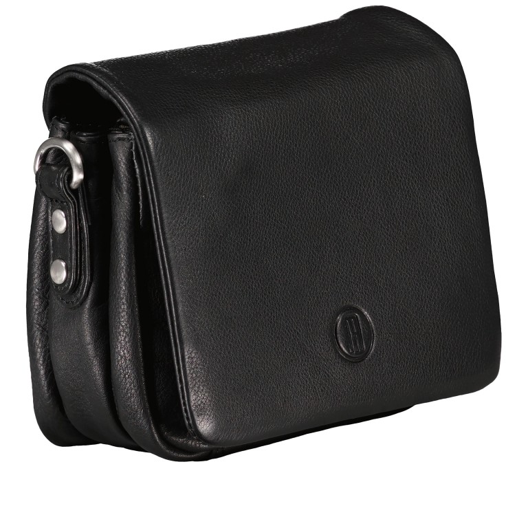 Umhängetasche Black, Farbe: schwarz, Marke: Hausfelder Manufaktur, EAN: 4065646015197, Abmessungen in cm: 18x16x7, Bild 2 von 6