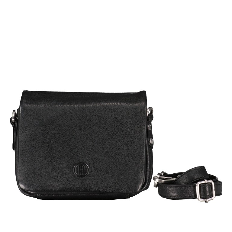 Umhängetasche Black, Farbe: schwarz, Marke: Hausfelder Manufaktur, EAN: 4065646015197, Abmessungen in cm: 18x16x7, Bild 1 von 6