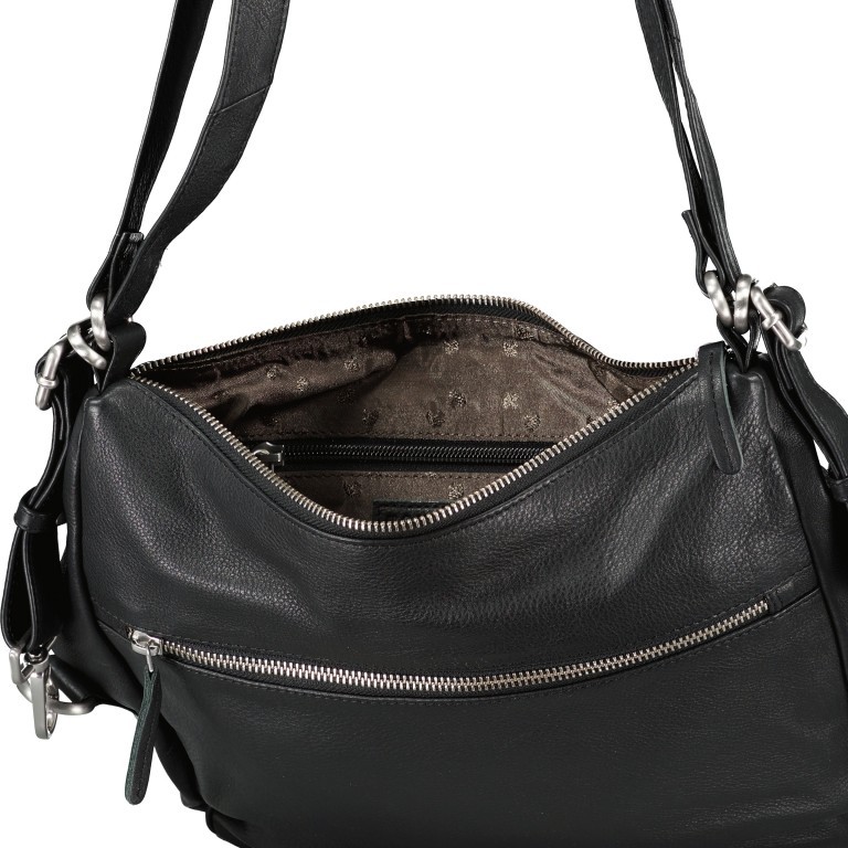 Beuteltasche / Rucksack Black, Farbe: schwarz, Marke: Hausfelder Manufaktur, EAN: 4065646015111, Abmessungen in cm: 28x29x8, Bild 7 von 7