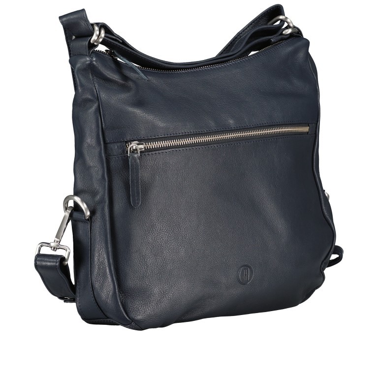 Beuteltasche / Rucksack Dark Blue, Farbe: blau/petrol, Marke: Hausfelder Manufaktur, EAN: 4065646015104, Abmessungen in cm: 28x29x8, Bild 2 von 7