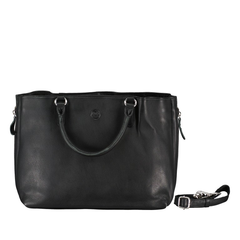 Handtasche Black, Farbe: schwarz, Marke: Hausfelder Manufaktur, EAN: 4065646015173, Abmessungen in cm: 33x26x11, Bild 1 von 7