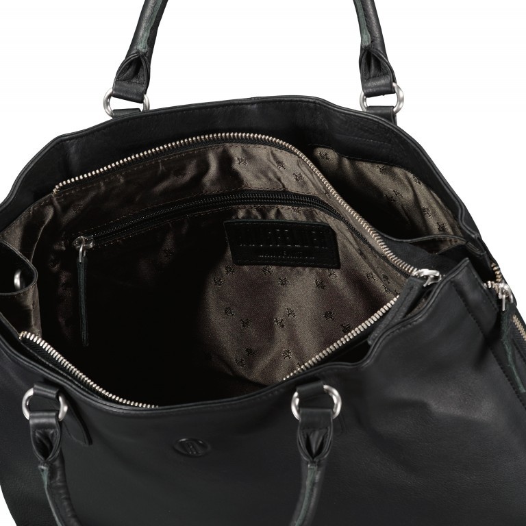 Handtasche Black, Farbe: schwarz, Marke: Hausfelder Manufaktur, EAN: 4065646015173, Abmessungen in cm: 33x26x11, Bild 7 von 7
