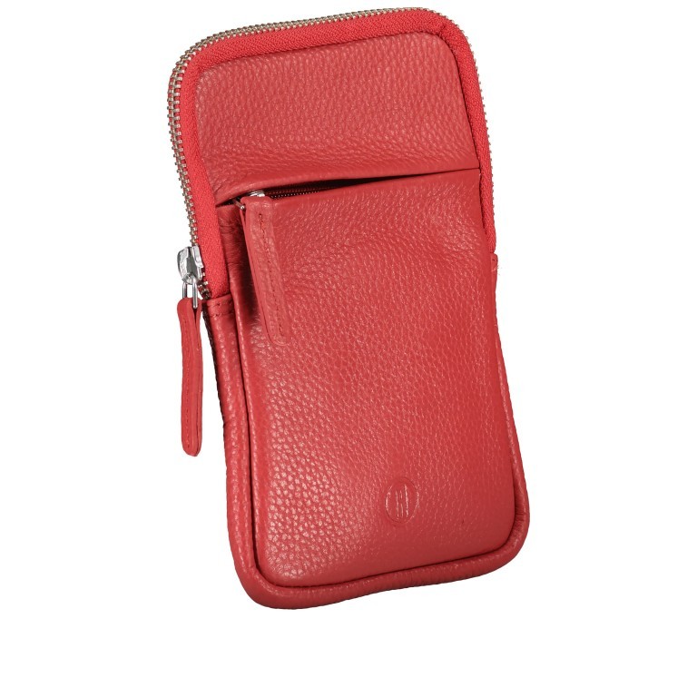 Handytasche Pure Red, Farbe: rot/weinrot, Marke: Hausfelder Manufaktur, EAN: 4065646007291, Abmessungen in cm: 11x17x2, Bild 2 von 6