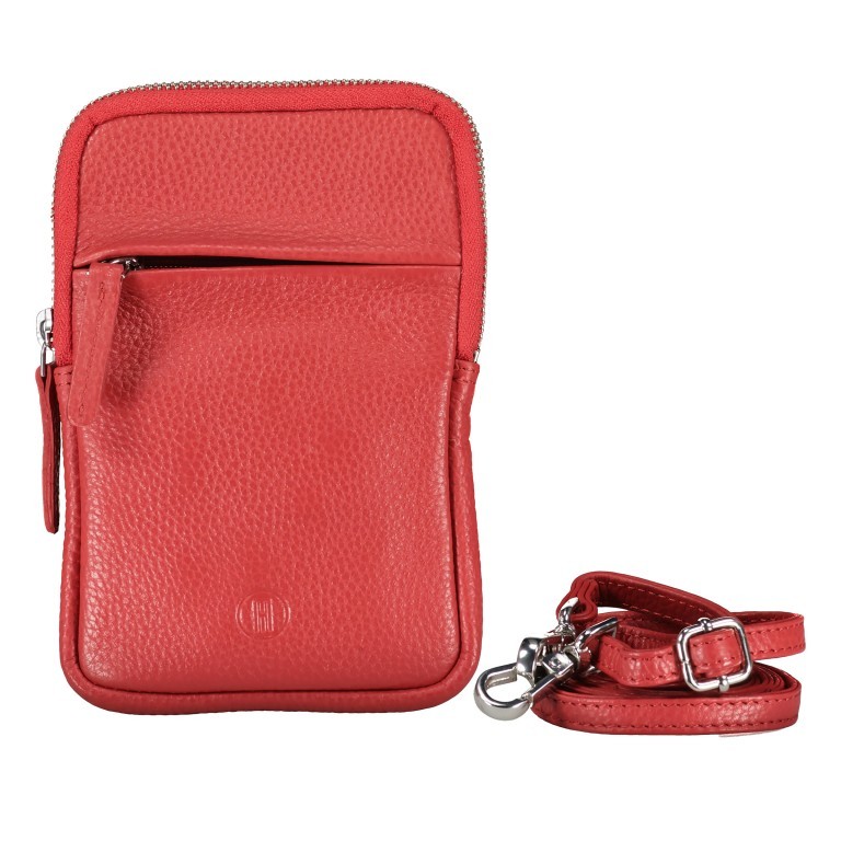 Handytasche Pure Red, Farbe: rot/weinrot, Marke: Hausfelder Manufaktur, EAN: 4065646007291, Abmessungen in cm: 11x17x2, Bild 1 von 6