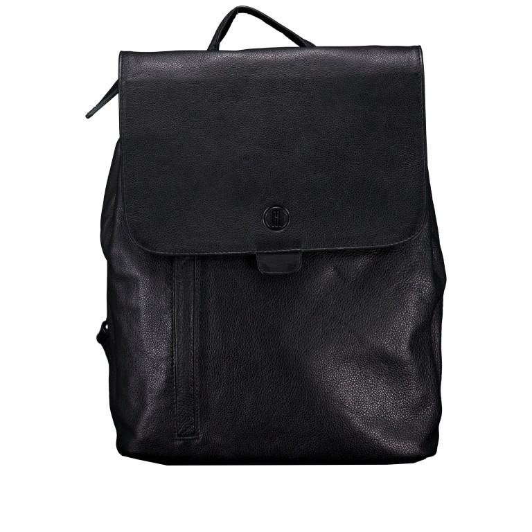 Rucksack Nappa Schwarz, Farbe: schwarz, Marke: Hausfelder Manufaktur, EAN: 4065646014251, Abmessungen in cm: 24.5x31x9.5, Bild 1 von 6