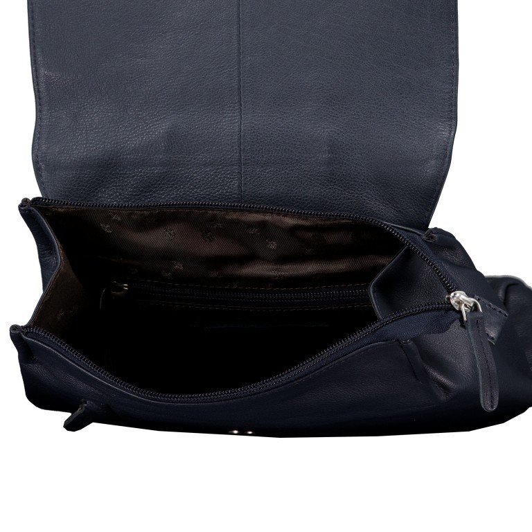 Rucksack Nappa Dunkelblau, Farbe: blau/petrol, Marke: Hausfelder Manufaktur, EAN: 4065646014244, Abmessungen in cm: 24.5x31x9.5, Bild 6 von 6