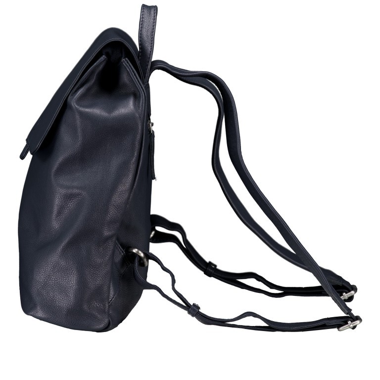 Rucksack Nappa Dunkelblau, Farbe: blau/petrol, Marke: Hausfelder Manufaktur, EAN: 4065646014244, Abmessungen in cm: 24.5x31x9.5, Bild 3 von 6