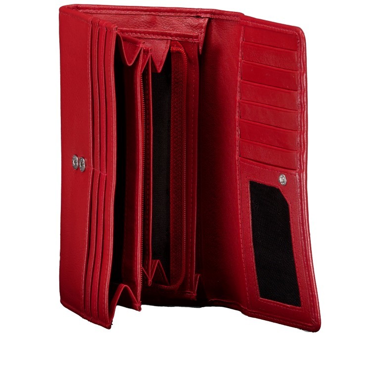 Geldbörse Nappa mit RFID-Schutz Rot, Farbe: rot/weinrot, Marke: Hausfelder Manufaktur, EAN: 4065646014534, Abmessungen in cm: 19x10.5x3, Bild 4 von 4