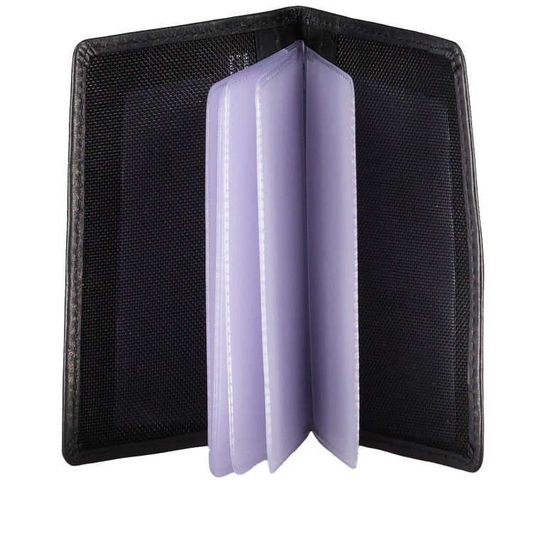 Karten-/Ausweisetui Nappa mit RFID-Schutz Schwarz, Farbe: schwarz, Marke: Hausfelder Manufaktur, EAN: 4065646014831, Abmessungen in cm: 7x10.2x1, Bild 4 von 4