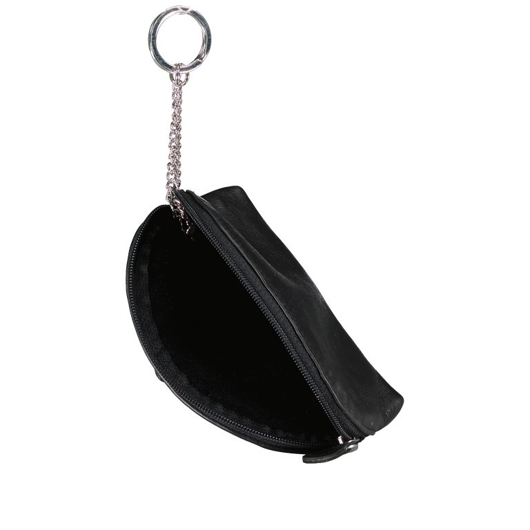 Schlüsseletui Nappa Schwarz, Farbe: schwarz, Marke: Hausfelder Manufaktur, EAN: 4065646014480, Abmessungen in cm: 13x8.5x3, Bild 4 von 4