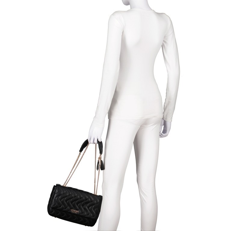 Umhängetasche Eco Mai SCHWARZ/Black, Farbe: schwarz, Marke: Guess, EAN: 0190231725091, Abmessungen in cm: 27x17x5, Bild 3 von 5