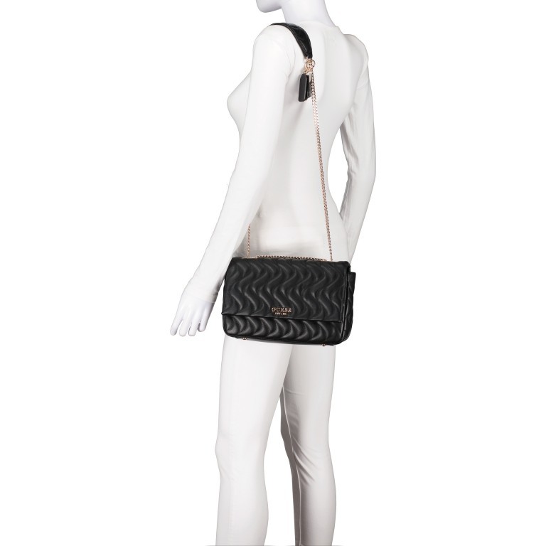 Umhängetasche Eco Mai SCHWARZ/Black, Farbe: schwarz, Marke: Guess, EAN: 0190231725091, Abmessungen in cm: 27x17x5, Bild 4 von 5
